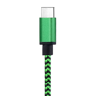 Nylon USB-C kabel 1 meter zigzag