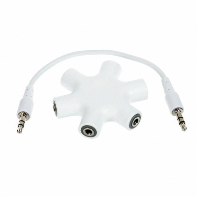 Degion koptelefoon splitter vijfvoudig wit