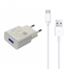 Universele USB-C oplader 1 meter - 2 ampère - wit
