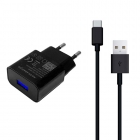 Universele USB-C oplader 1 meter - 2 ampère - zwart