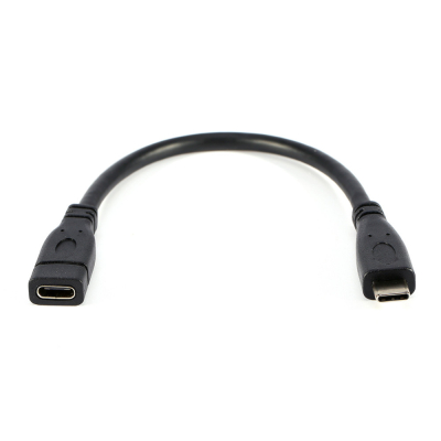 USB-C verlengkabel 20 centimeter zwart
