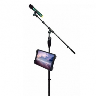 Tablethouder voor muziek- en microfoonstatief