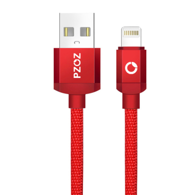PZOZ nylon Lightning kabel 2 meter rood
