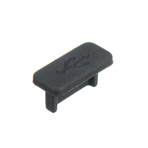 USB-C anti-stof plug zwart (5 stuks)