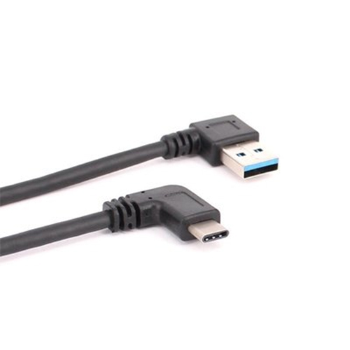 Haakse USB-C 3.1 naar USB 3.0 kabel 30 cm zwart