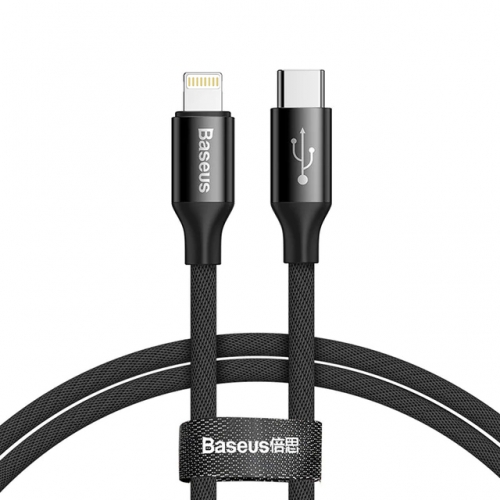 Baseus nylon Lightning naar USB-C PD kabel 2 meter