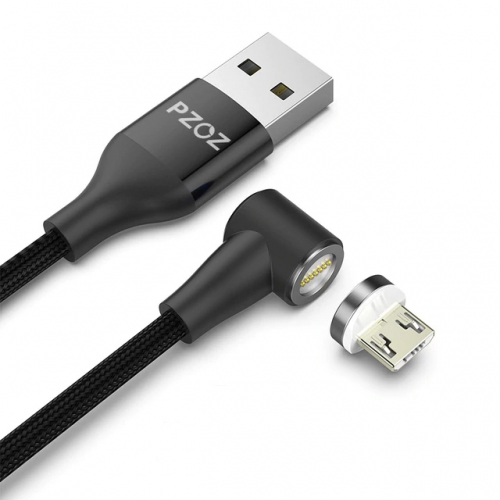 PZOZ haakse micro USB kabel 1 meter met magnetische aansluiting