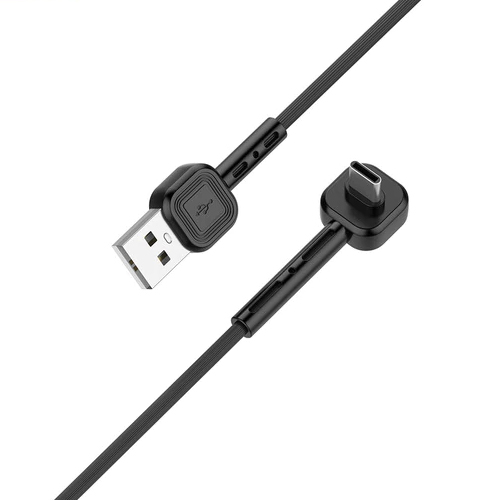 USB-C naar USB kabel met haakse stekker naar voren