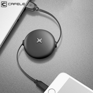 Lightning naar USB kabel oprolbaar wit