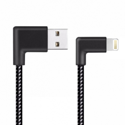 Nylon haakse Lightning naar USB kabel 2 meter
