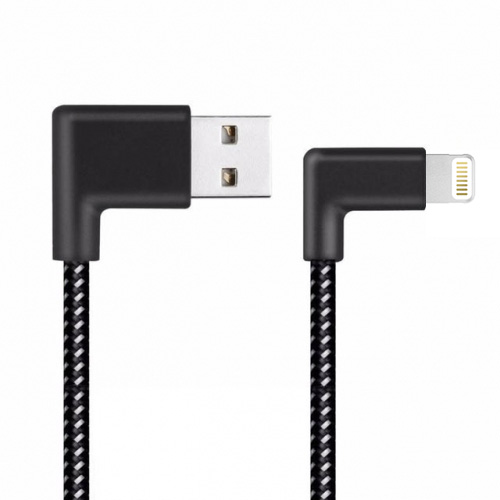 Nylon haakse Lightning naar USB kabel 2 meter