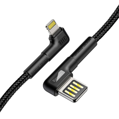 Baseus haakse Lightning naar haakse USB kabel 1 meter