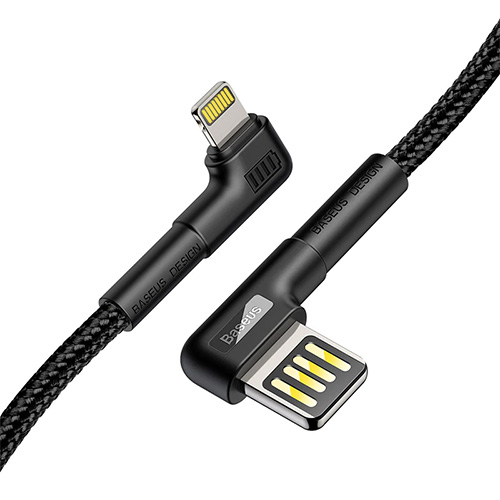 Baseus haakse Lightning naar haakse USB kabel 1 meter