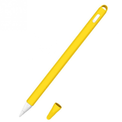 Siliconen huls en puntbeschermer voor Apple Pencil 2 geel