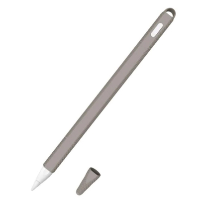 Siliconen huls en puntbeschermer voor Apple Pencil 2 grijs