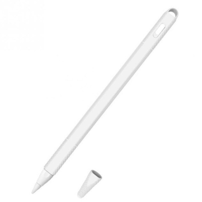 Siliconen huls en puntbeschermer voor Apple Pencil 2 wit