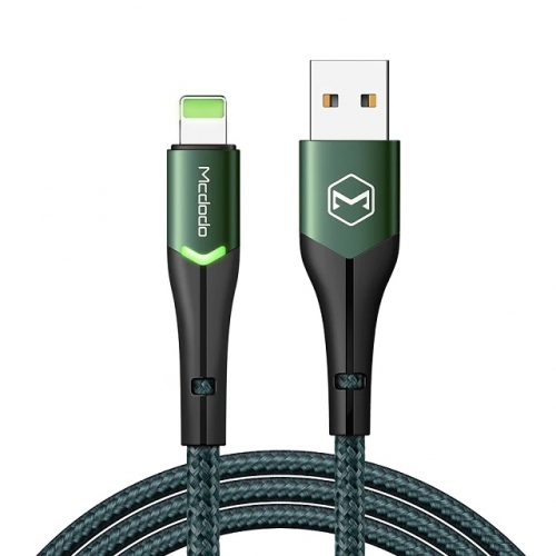 Mcdodo nylon Lightning naar USB kabel 1,8 meter groen