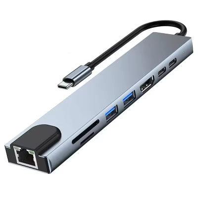 Multifunctionele 8 in 1 USB-C hub